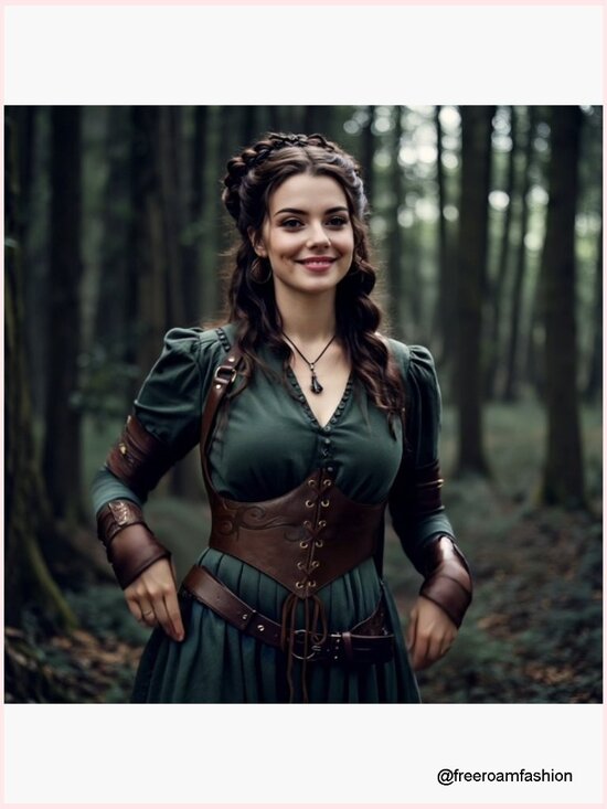 Renaissance Leather Corset Belt Medieval Viking Cinch Belt Women Steampunk main image 7